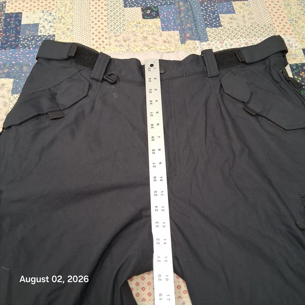 E408 Turbine Snowboard Pants Men XL Black Cargo Ski Snow Waterproof Baggy Winter